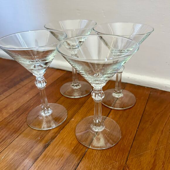 Vintage Libbey Stardust Martini Glasses Set of 4 – 6.5 oz - Picture 9 of 11